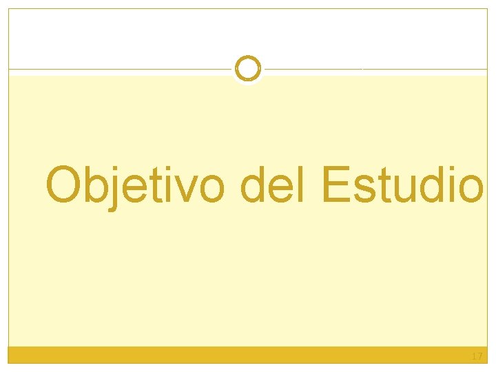 Objetivo del Estudio 17 