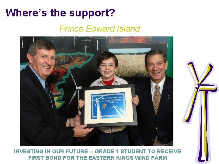 Where’s the support? Prince Edward Island INVESTING IN OUR FUTURE -- GRADE 1 STUDENT