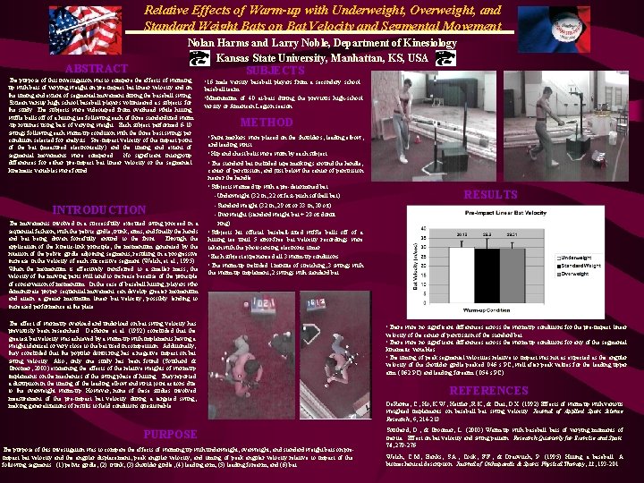 Relative Effects of Warm-up with Underweight, Overweight, and Standard Weight Bats on Bat Velocity Relative Effects of Warm-up with Underweight, Overweight, and Standard Weight Bats on Bat Velocity