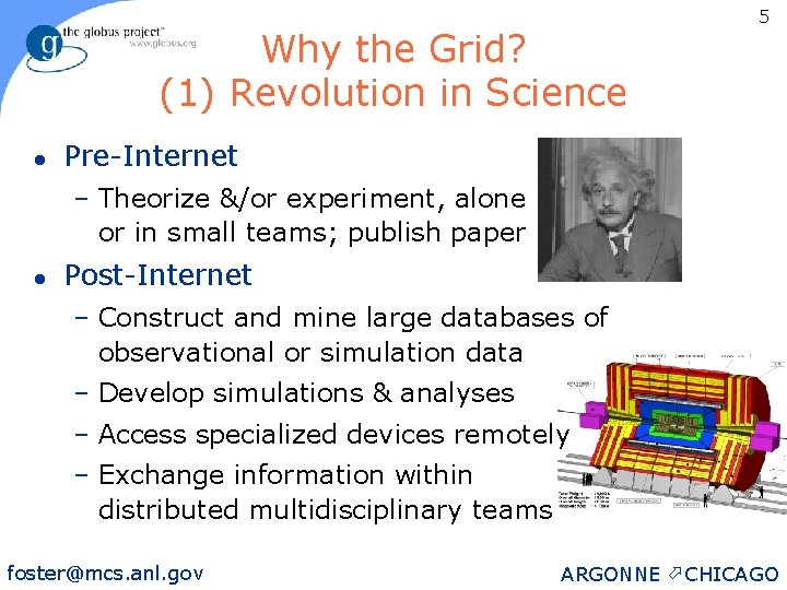 Why the Grid? (1) Revolution in Science l 5 Pre-Internet – Theorize &/or experiment,