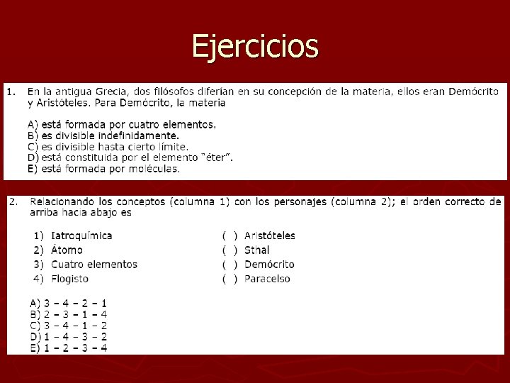 Ejercicios Ejercicios