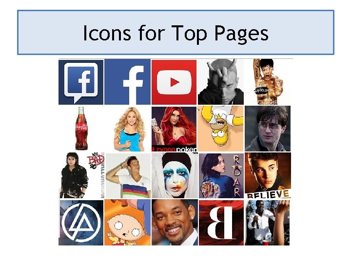 Icons for Top Pages Icons for Top Pages
