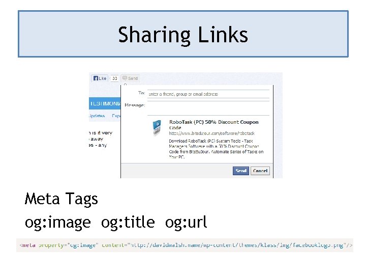 Sharing Links Meta Tags og: image og: title og: url Sharing Links Meta Tags og: image og: title og: url