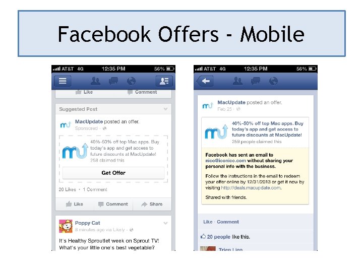 Facebook Offers - Mobile 