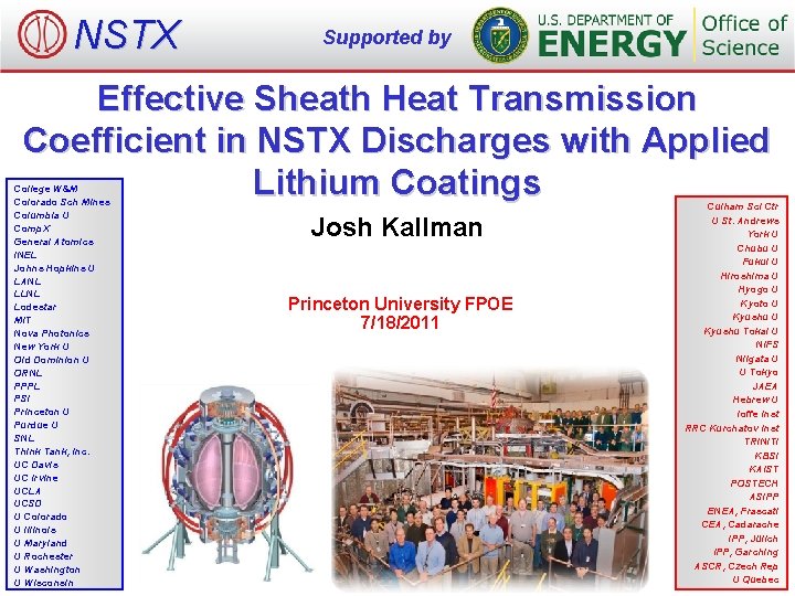 NSTX Supported by Effective Sheath Heat Transmission Coefficient in NSTX Discharges with Applied Lithium