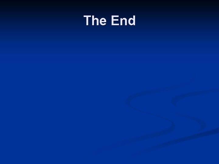 The End 