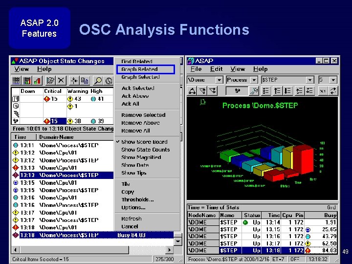 ASAP 2. 0 Features OSC Analysis Functions 49 