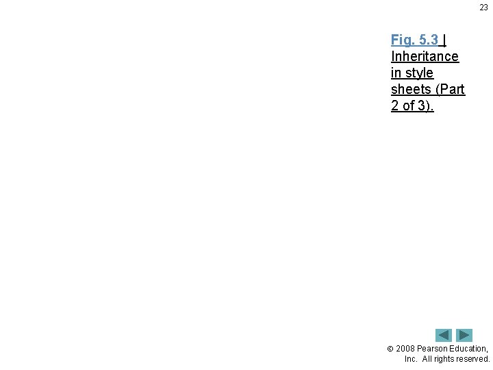 23 Fig. 5. 3 | Inheritance in style sheets (Part 2 of 3). 2008