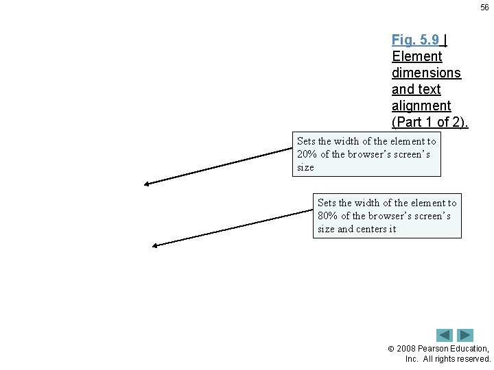 56 Fig. 5. 9 | Element dimensions and text alignment (Part 1 of 2).