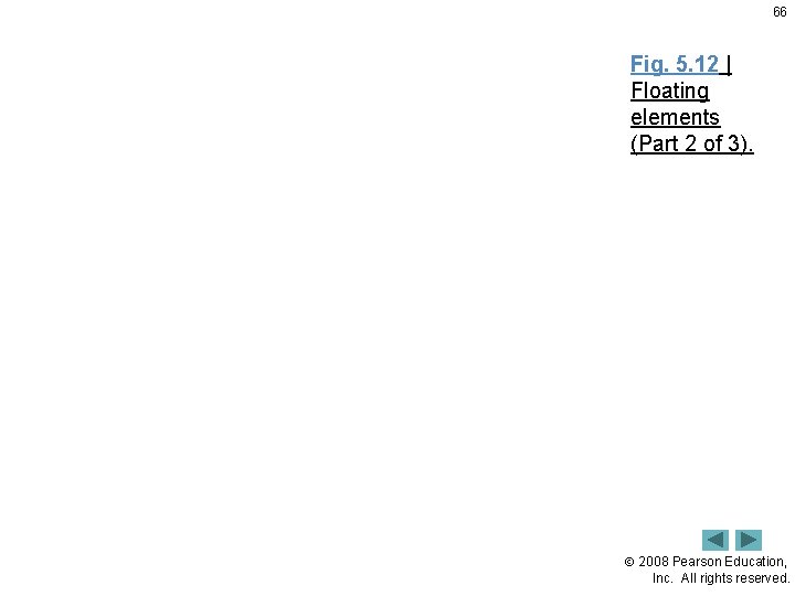 66 Fig. 5. 12 | Floating elements (Part 2 of 3). 2008 Pearson Education,