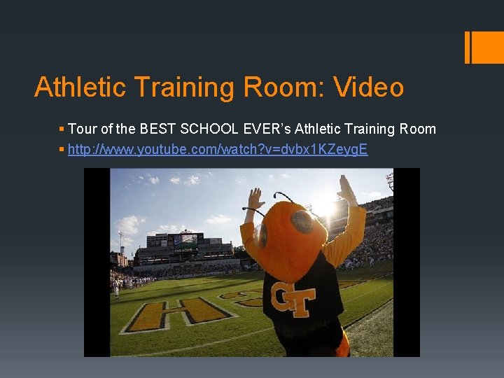 Athletic Training Room: Video § Tour of the BEST SCHOOL EVER’s Athletic Training Room Athletic Training Room: Video § Tour of the BEST SCHOOL EVER’s Athletic Training Room