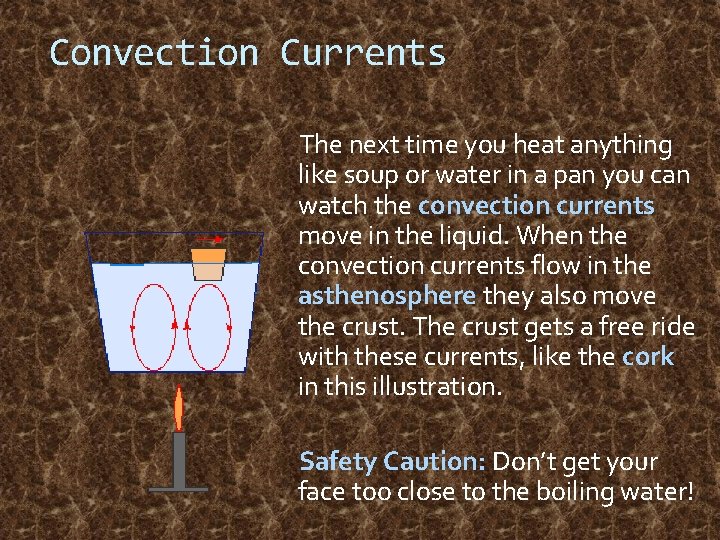 Convection Currents The next time you heat anything like soup or water in a