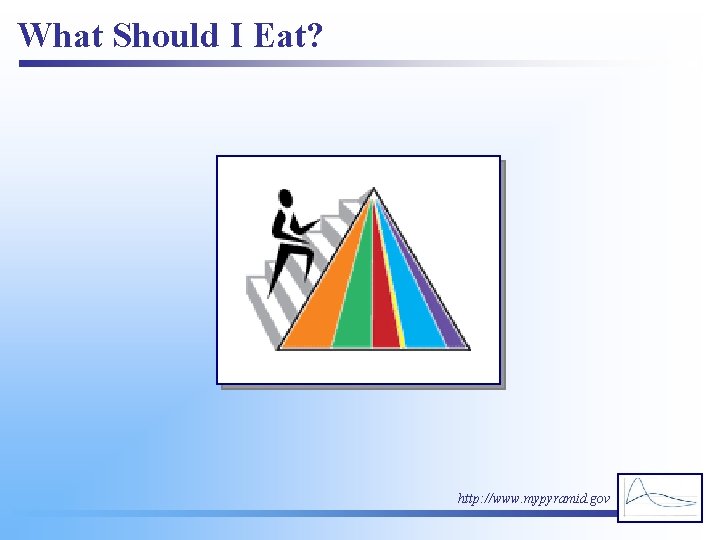 What Should I Eat? http: //www. mypyramid. gov 