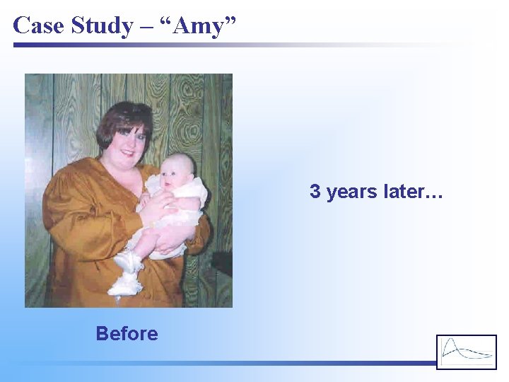 Case Study – “Amy” 3 years later… Before 