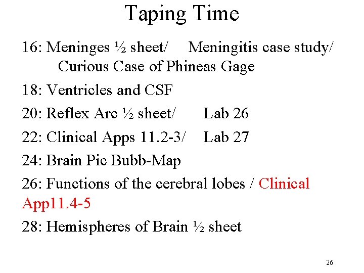Taping Time 16: Meninges ½ sheet/ Meningitis case study/ Curious Case of Phineas Gage