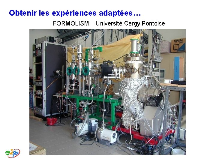 Obtenir les expériences adaptées… FORMOLISM – Université Cergy Pontoise Obtenir les expériences adaptées… FORMOLISM – Université Cergy Pontoise