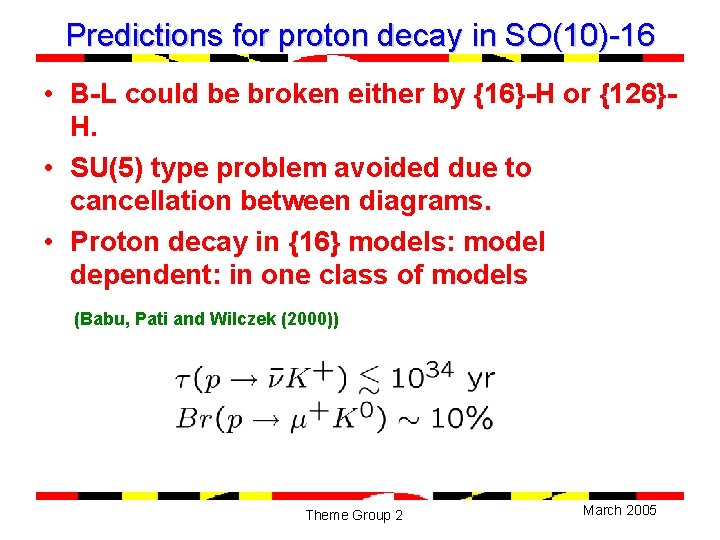 Predictions for proton decay in SO(10)-16 • B-L could be broken either by {16}-H