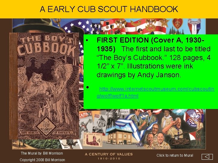 A EARLY CUB SCOUT HANDBOOK • FIRST EDITION (Cover A, 19301935) The first and
