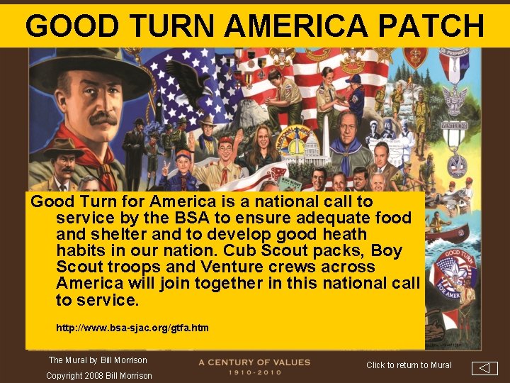 GOOD TURN AMERICA PATCH Good Turn for America is a national call to service