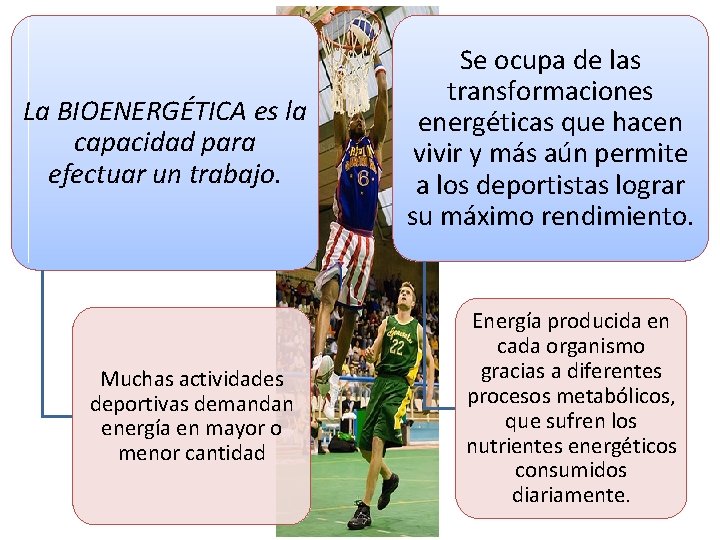 La BIOENERGÉTICA es la capacidad para efectuar un trabajo. Muchas actividades deportivas demandan energía La BIOENERGÉTICA es la capacidad para efectuar un trabajo. Muchas actividades deportivas demandan energía