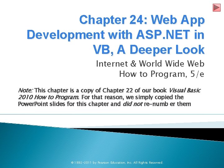 Chapter 24: Web App Development with ASP. NET in VB, A Deeper Look Internet