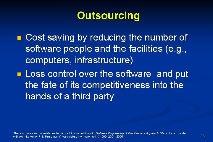 Software Engineering A Practitioners Approach 6e Chapter 23