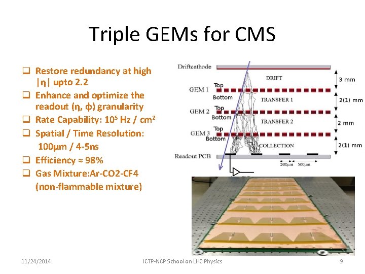 Triple GEMs for CMS q Restore redundancy at high |η| upto 2. 2 q