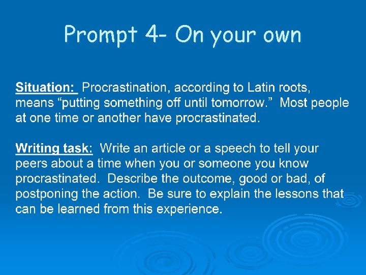 Prompt 4 - On your own 