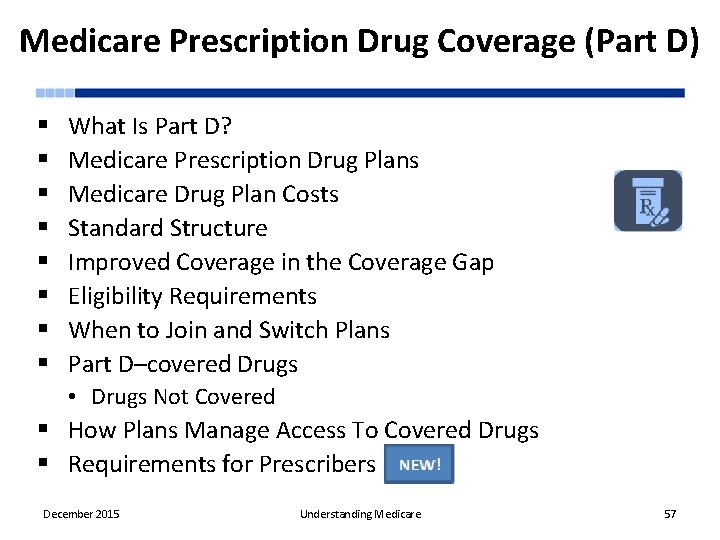 Medicare Prescription Drug Coverage (Part D) § § § § What Is Part D?