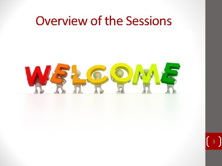 Overview of the Sessions 3 Overview of the Sessions 3