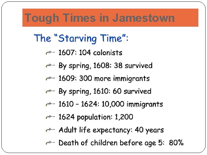 Tough Times in Jamestown 