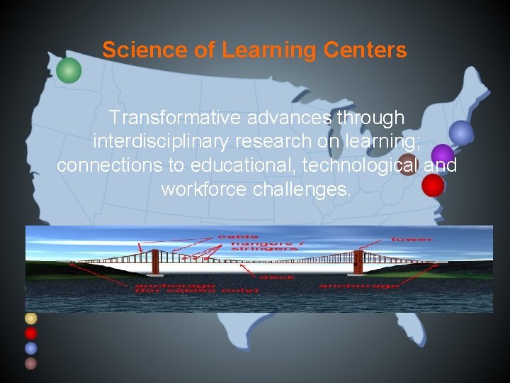 Science of Learning Centers Transformative advances through interdisciplinary research on learning; connections to educational,