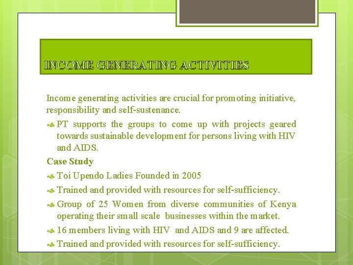 14 Th Anniversary Income Generating Activitiesigas Microfinance Saving