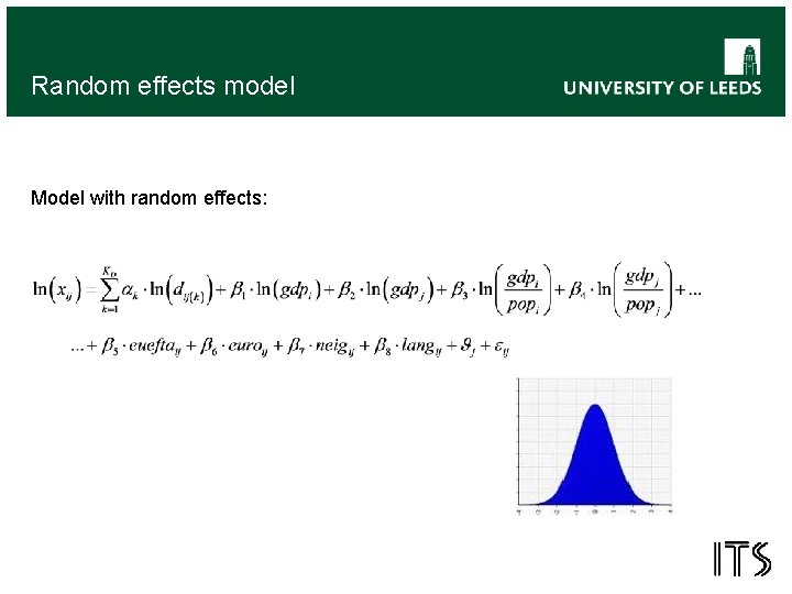 Random effects model Model with random effects: 