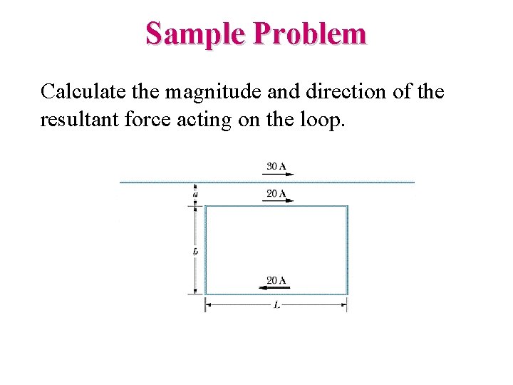 Sample Problem Calculate the magnitude and direction of the resultant force acting on the