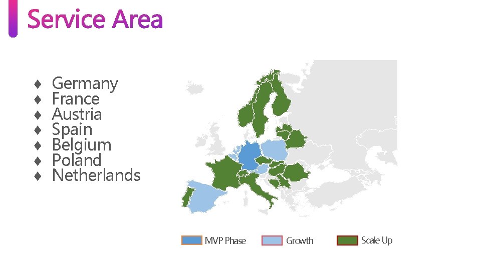 ♦ ♦ ♦ ♦ Germany France Austria Spain Belgium Poland Netherlands MVP Phase Growth ♦ ♦ ♦ ♦ Germany France Austria Spain Belgium Poland Netherlands MVP Phase Growth