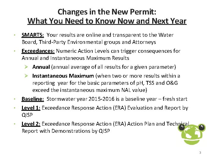 Changes in the New Permit: What You Need to Know Now and Next Year