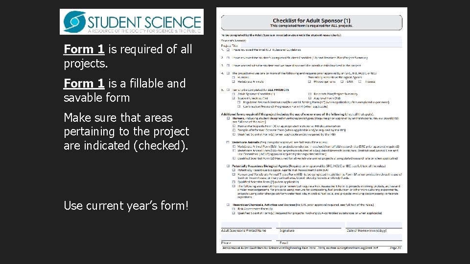 Form 1 is required of all projects. Form 1 is a fillable and savable Form 1 is required of all projects. Form 1 is a fillable and savable