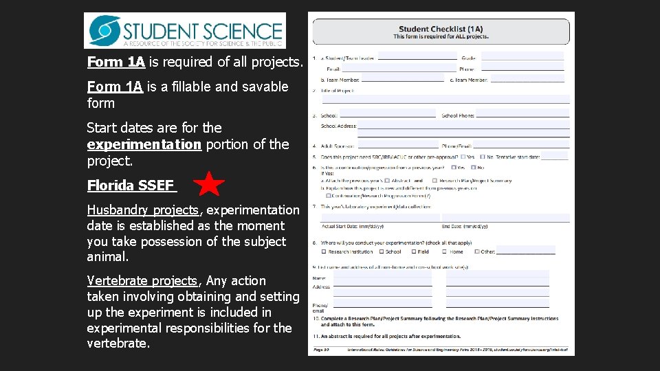 Form 1 A is required of all projects. Form 1 A is a fillable Form 1 A is required of all projects. Form 1 A is a fillable