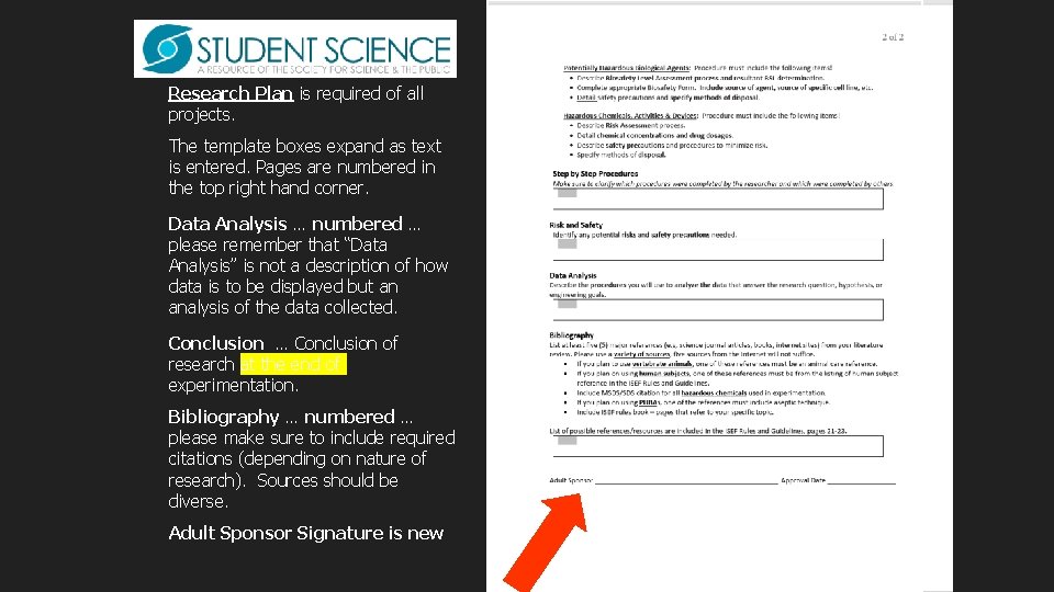 Research Plan is required of all projects. The template boxes expand as text is Research Plan is required of all projects. The template boxes expand as text is
