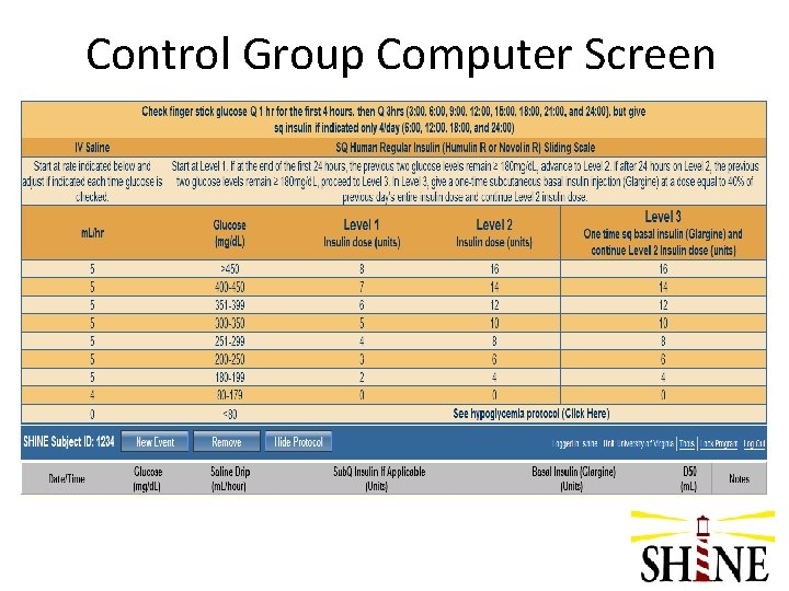 Control Group Computer Screen 