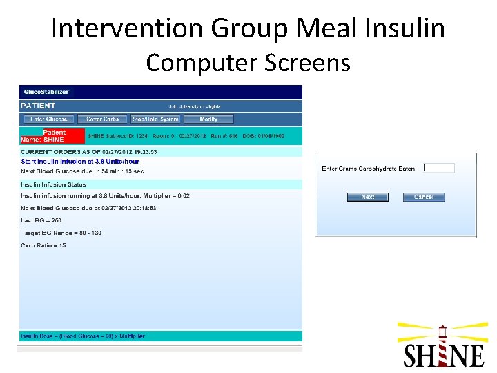 Intervention Group Meal Insulin Computer Screens 
