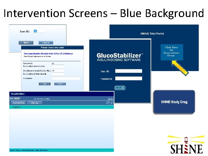 Intervention Screens – Blue Background 