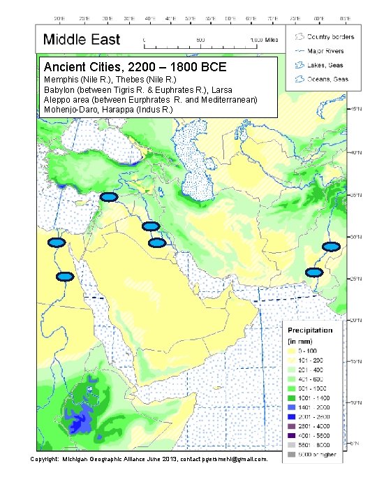 Ancient Cities, 2200 – 1800 BCE Memphis (Nile R. ), Thebes (Nile R. )