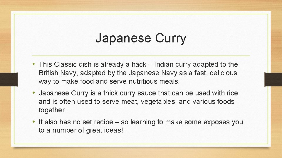 Japanese Curry • This Classic dish is already a hack – Indian curry adapted