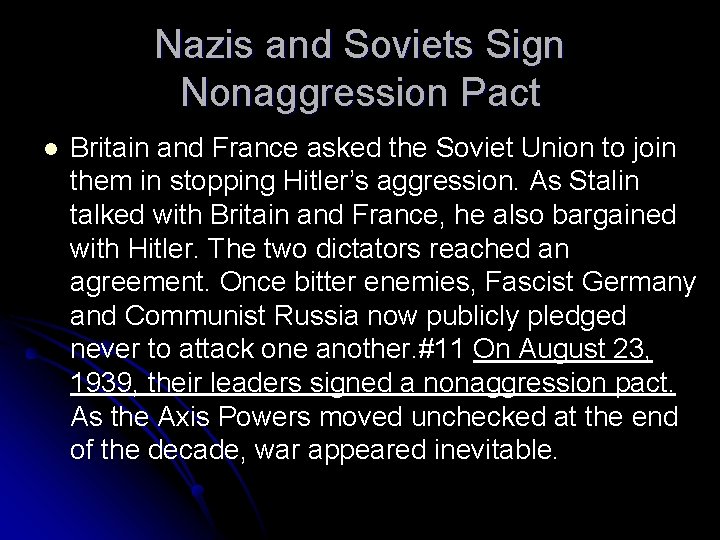 Nazis and Soviets Sign Nonaggression Pact l Britain and France asked the Soviet Union