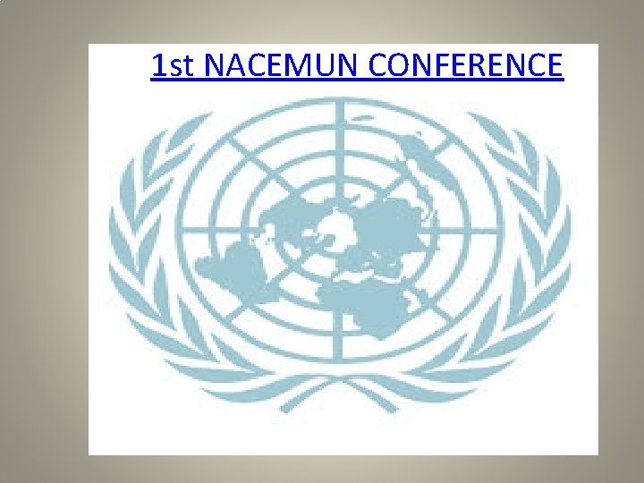 1 st NACEMUN CONFERENCE 