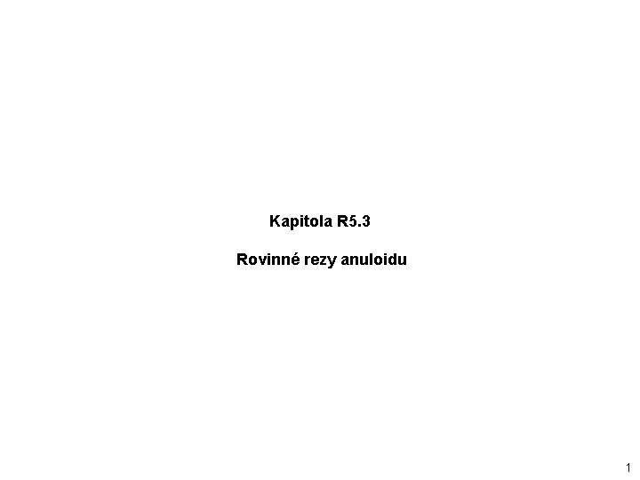 Kapitola R 5. 3 Rovinné rezy anuloidu 1 