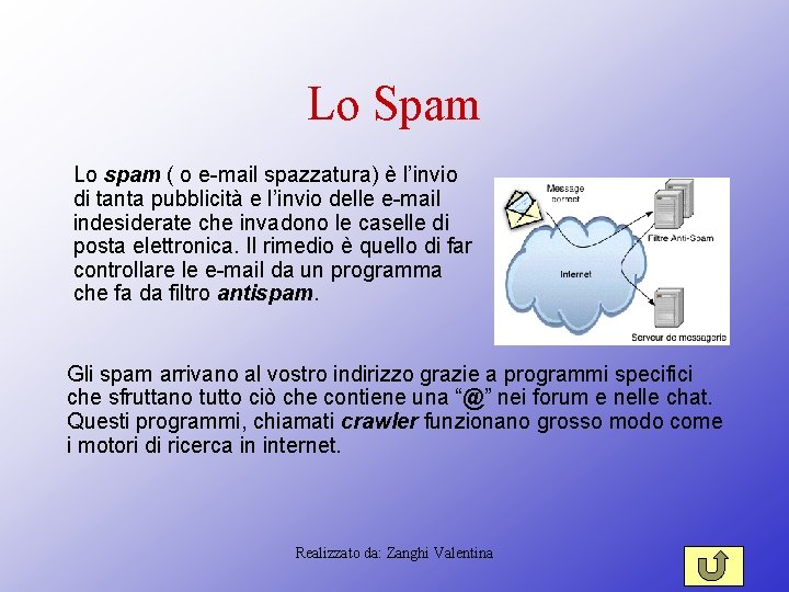 Lo Spam Lo spam ( o e-mail spazzatura) è l’invio di tanta pubblicità e