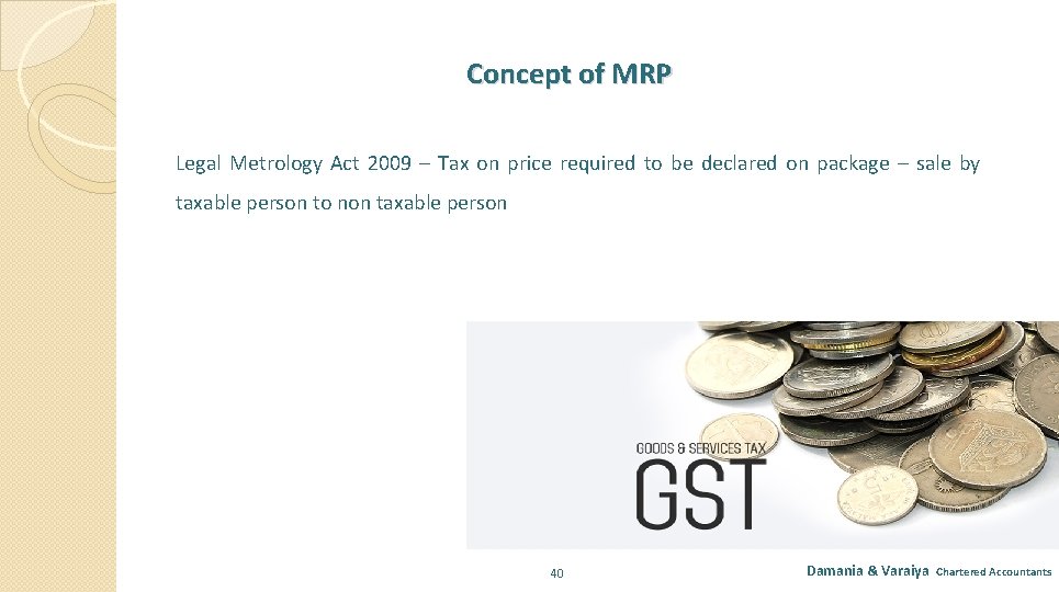 Concept of MRP Legal Metrology Act 2009 – Tax on price required to be